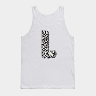 Zebra Letter L Tank Top